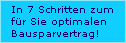 In 7 Schritten zum f�r Sie optimalen Bausparvertrag!